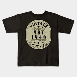 Vintage Established May 1946 - Good Condition Slight Wear Kids T-Shirt